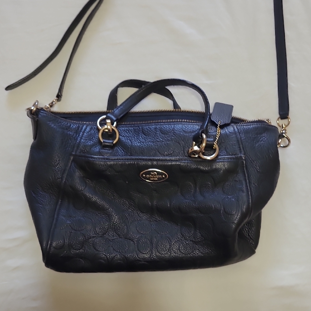 Coach Navy Blue Leather Women's Bag